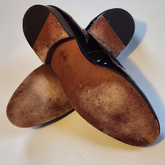 Gianni Versace 9 mens patent leather loafers